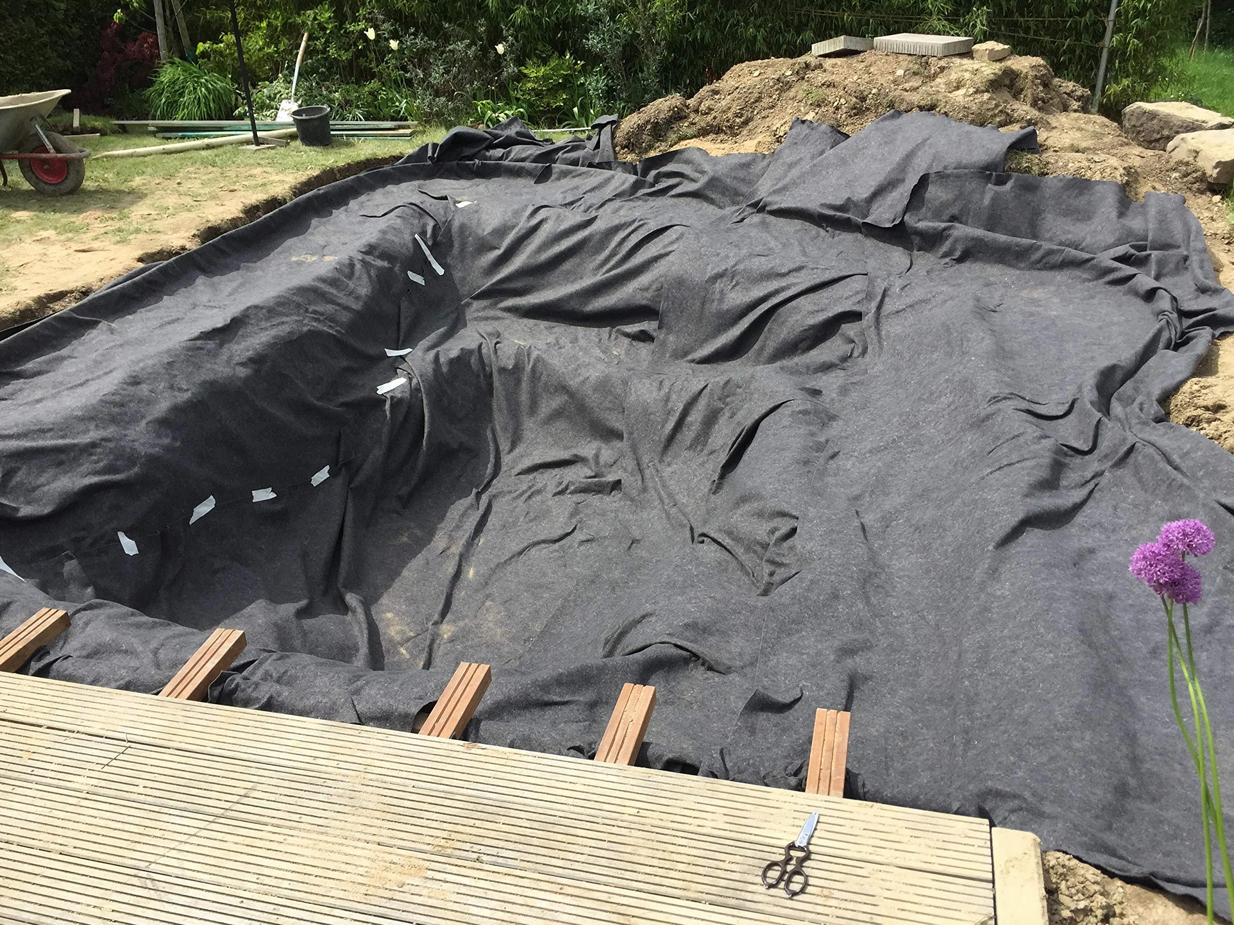 Aquagart Toison d'irrigation 40m² Tapis filtrant 300gr/m² 2m Large