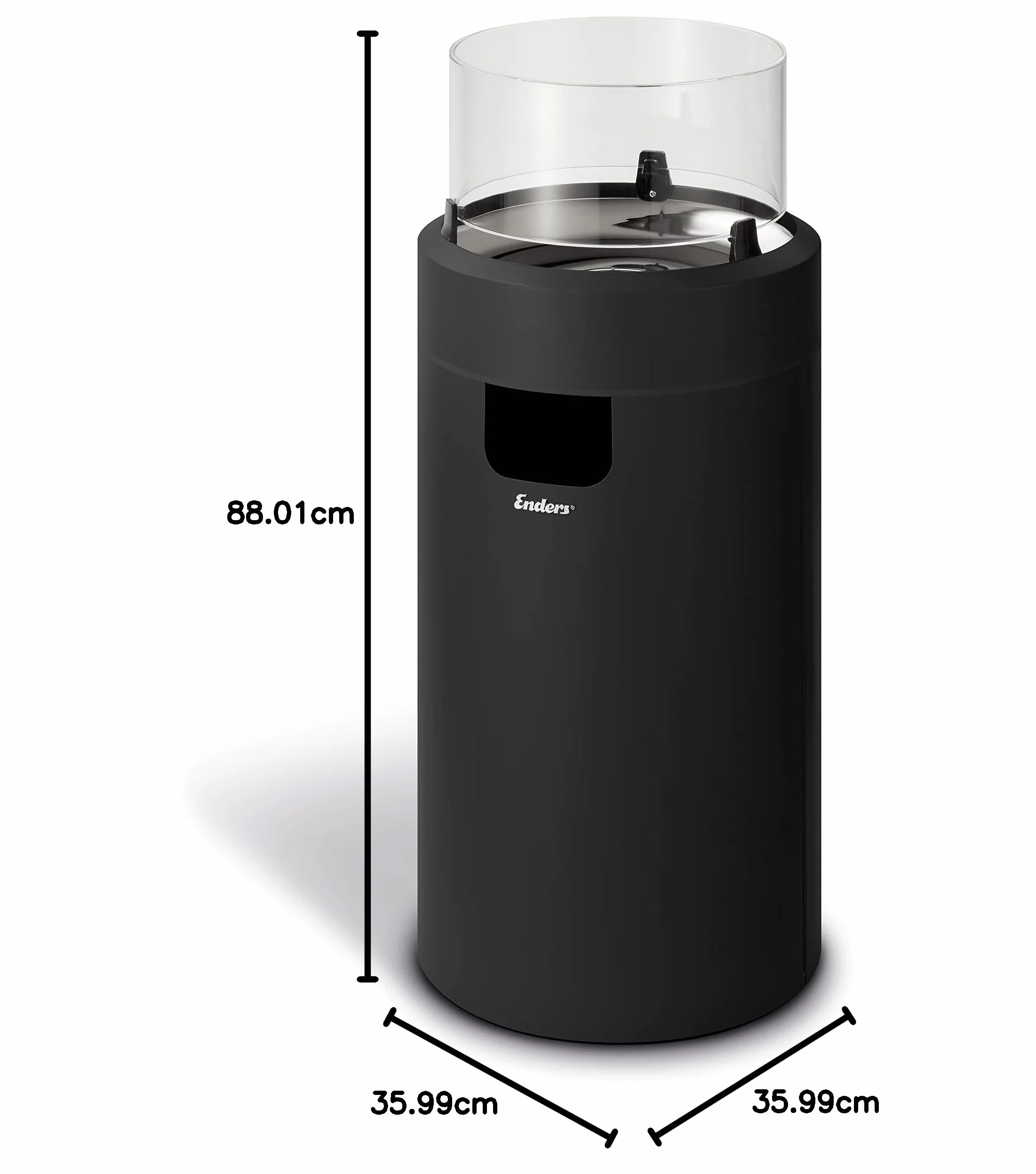 Enders Nova LED M 5600 Brasero de terrasse à gaz avec éclairage ambiant et brûleur Eco Green