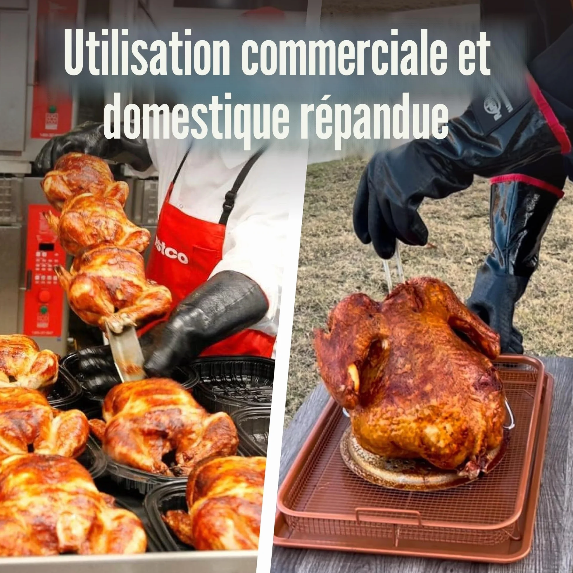 RAPICCA Gants de Barbecue Résistants à la Chaleur 35.6cm XL