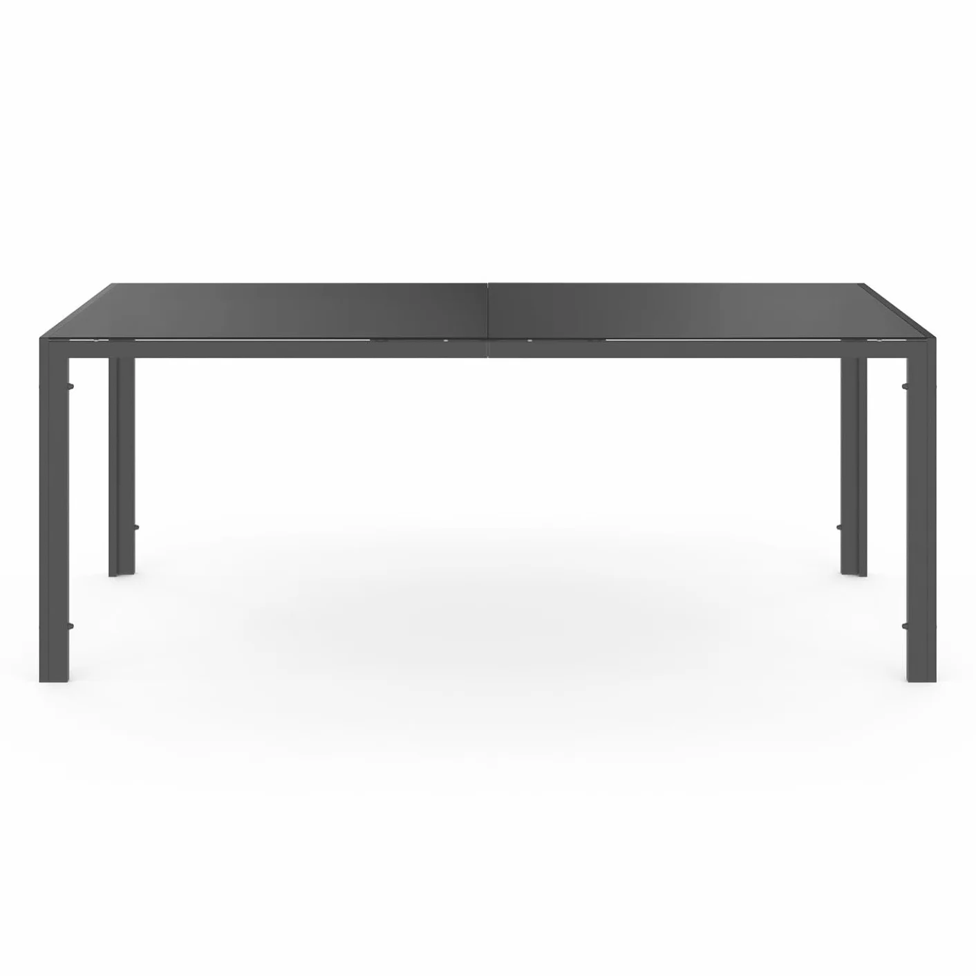 Salon de Jardin Madrid Table 190 CM 8 Chaises Empilables Bleu Canard