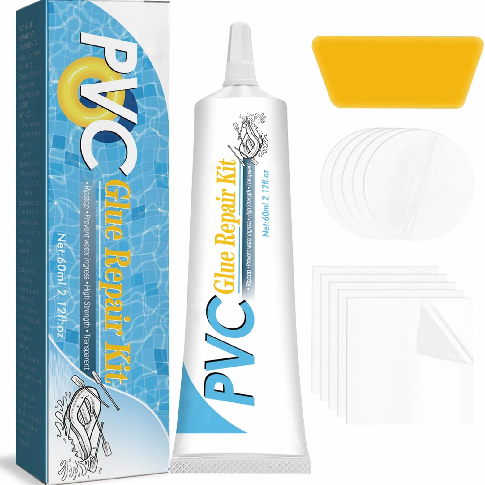 KOIROI Kit de Réparation de Piscine, Rustine Piscines, Réparation Spa Gonflable, Imperméable et Transparent