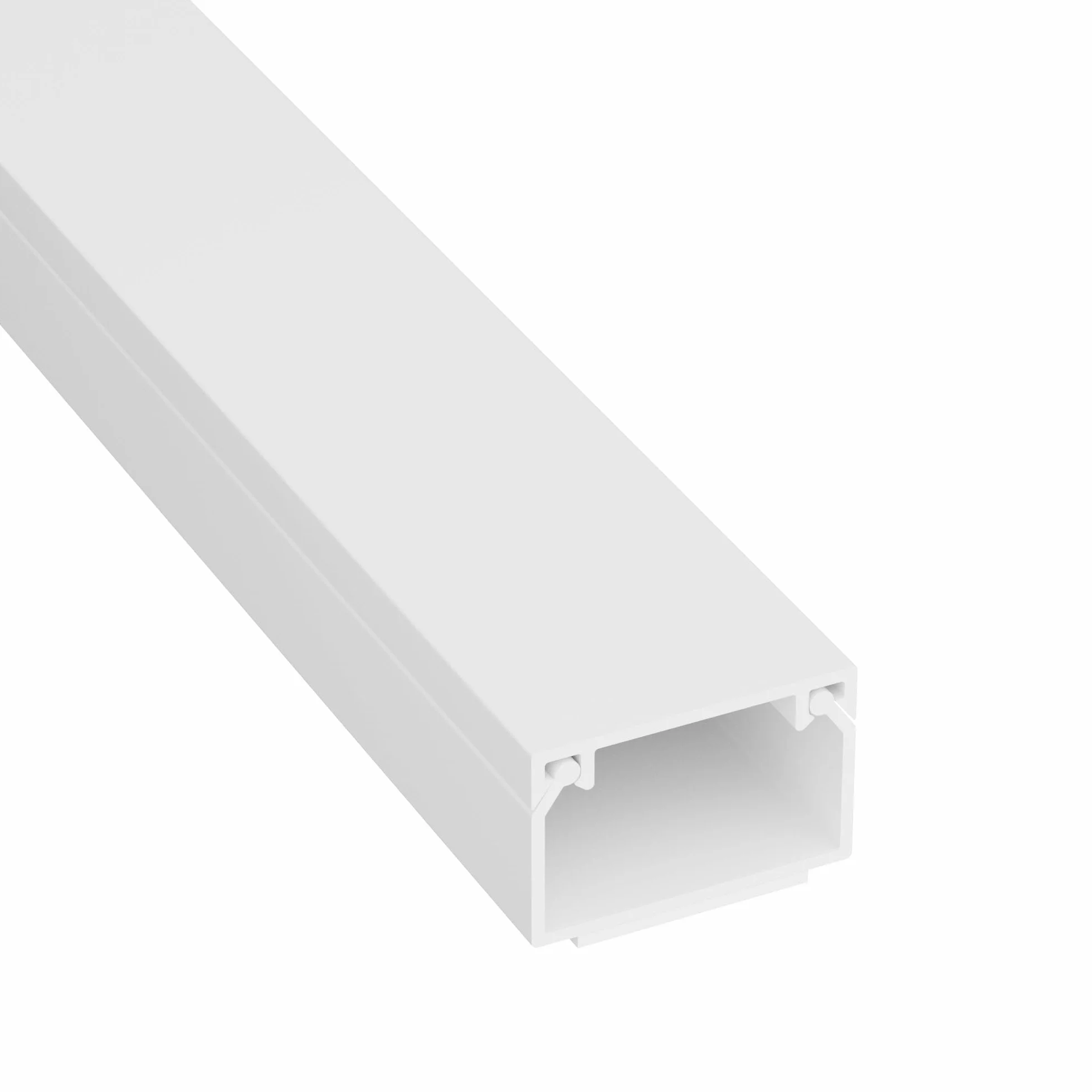 D-Line Goulotte Carrée, Cache-câble auto-adhésif, Gestion et masquage de câbles simples - 1 x 25 mm (L) x 16mm (H) - sections de 1 mètre – Blanc