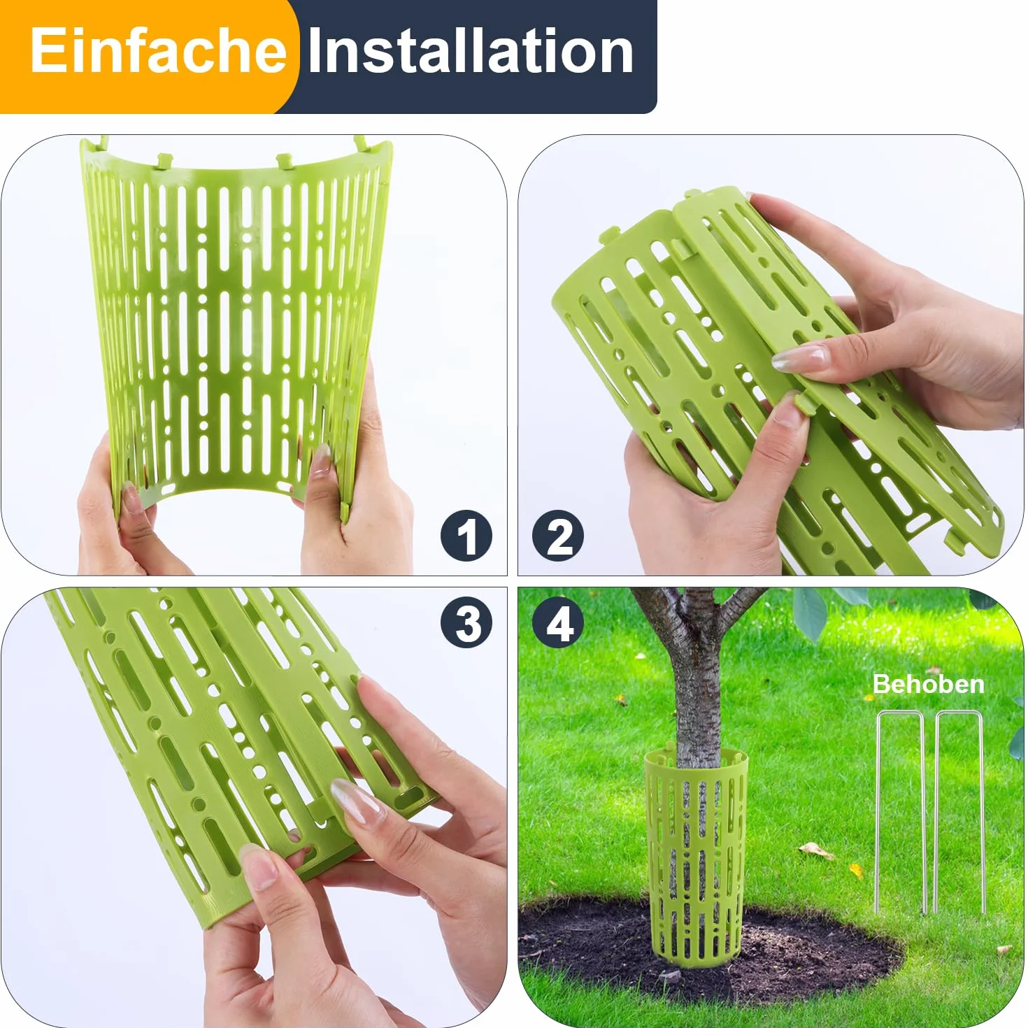 Protections pour Tronc d'arbre 20x30cm 8Pcs Taille Réglable avec Trous d'Aération Anti-Rongeurs