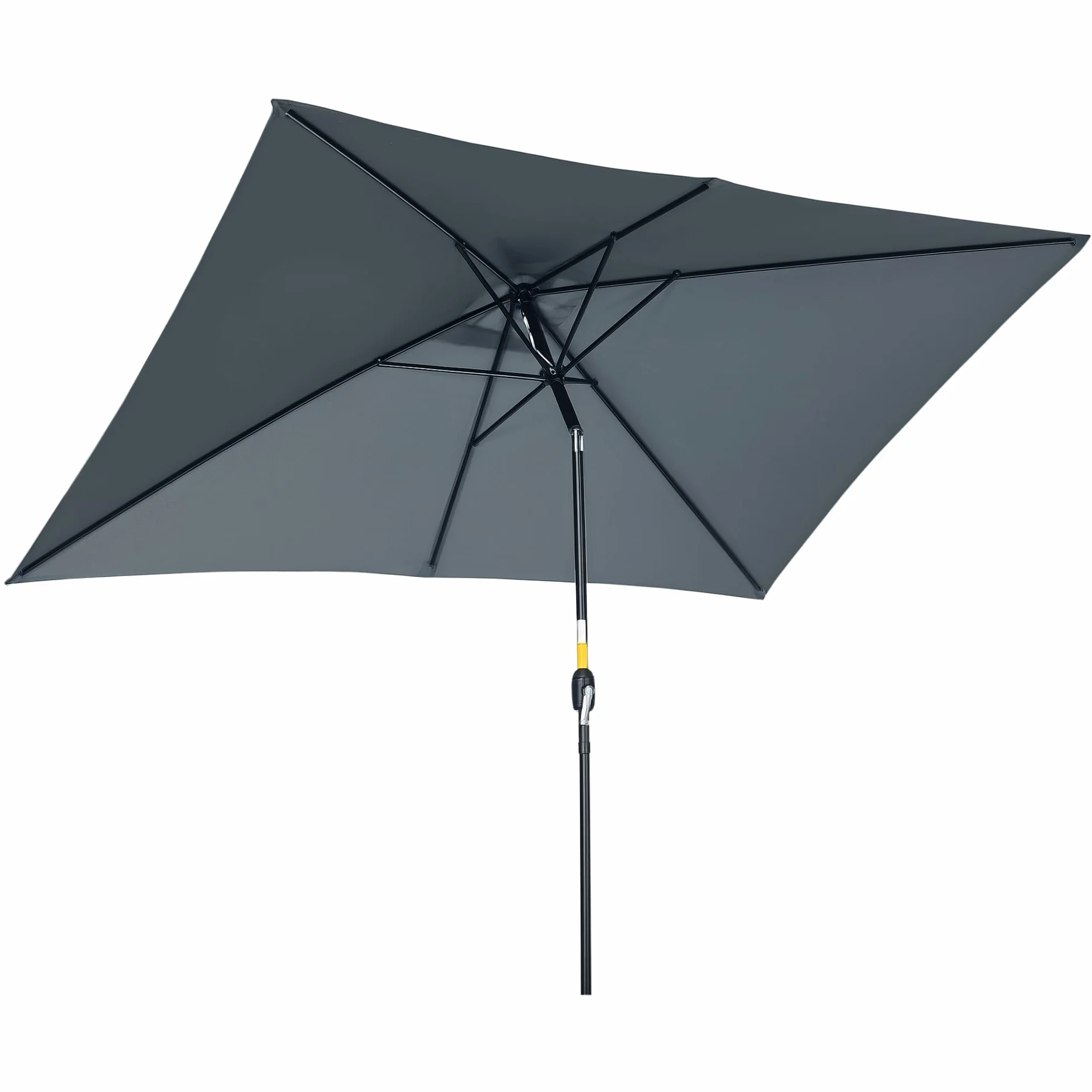 Outsunny Parasol de jardin rectangulaire aluminium 3 x 2 m inclinable polyester haute densité