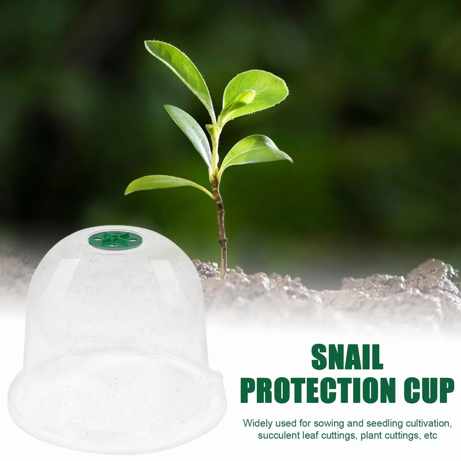 Zankie 10 Pièces Cloche pour Plantes de Jardin 16x18 cm Couvercle Dôme Réutilisable Transparent Humidité Réglable Serre