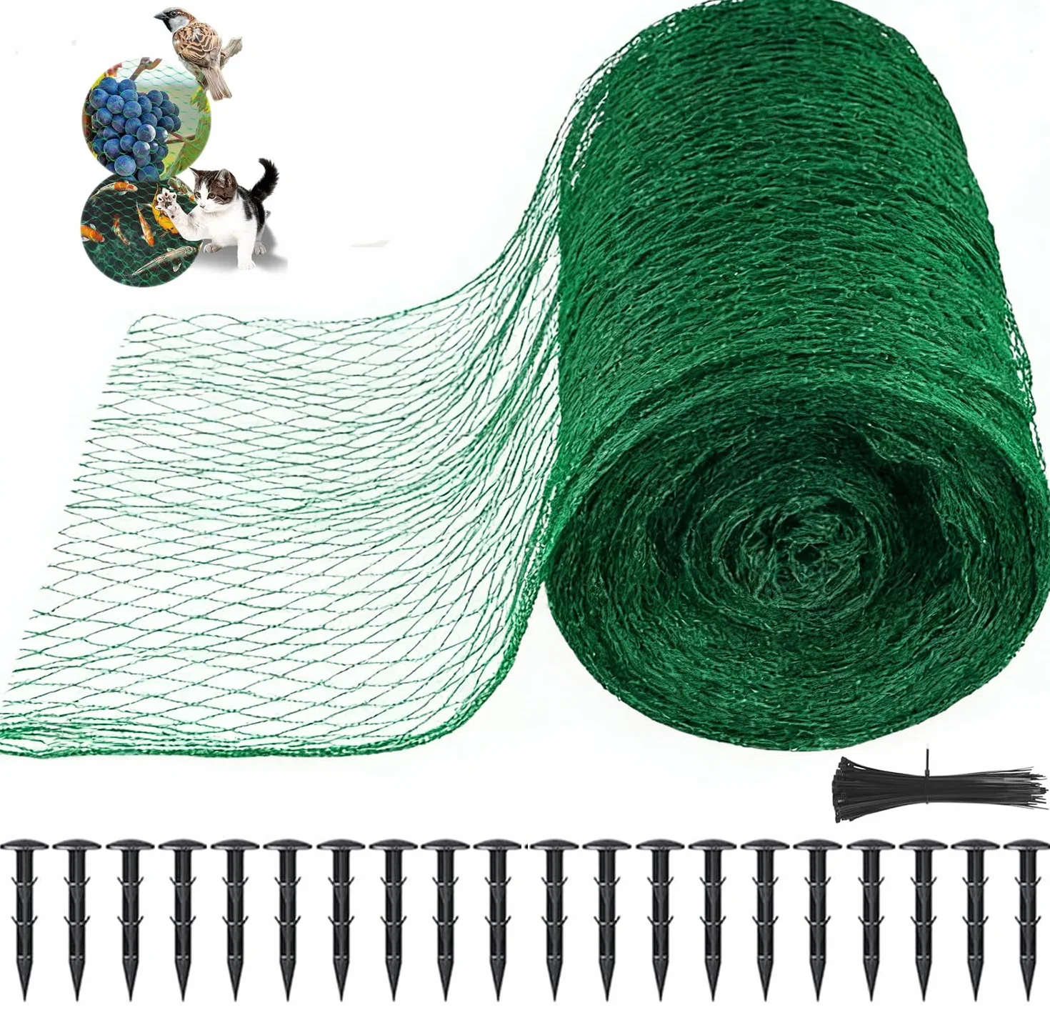 Filet Anti Oiseaux 4x15m Jardin Protection Maille 1.5x1.5cm