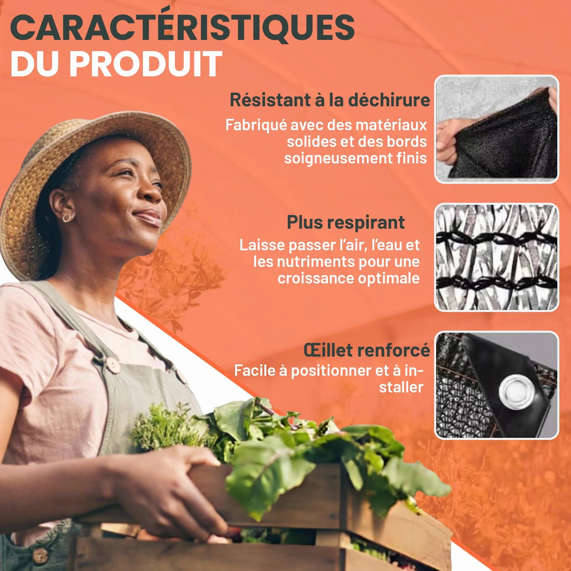 Toile de Paillage Géotextile 3m x 5m 110 g/m² Perméable Barrière Anti Mauvaises Herbes