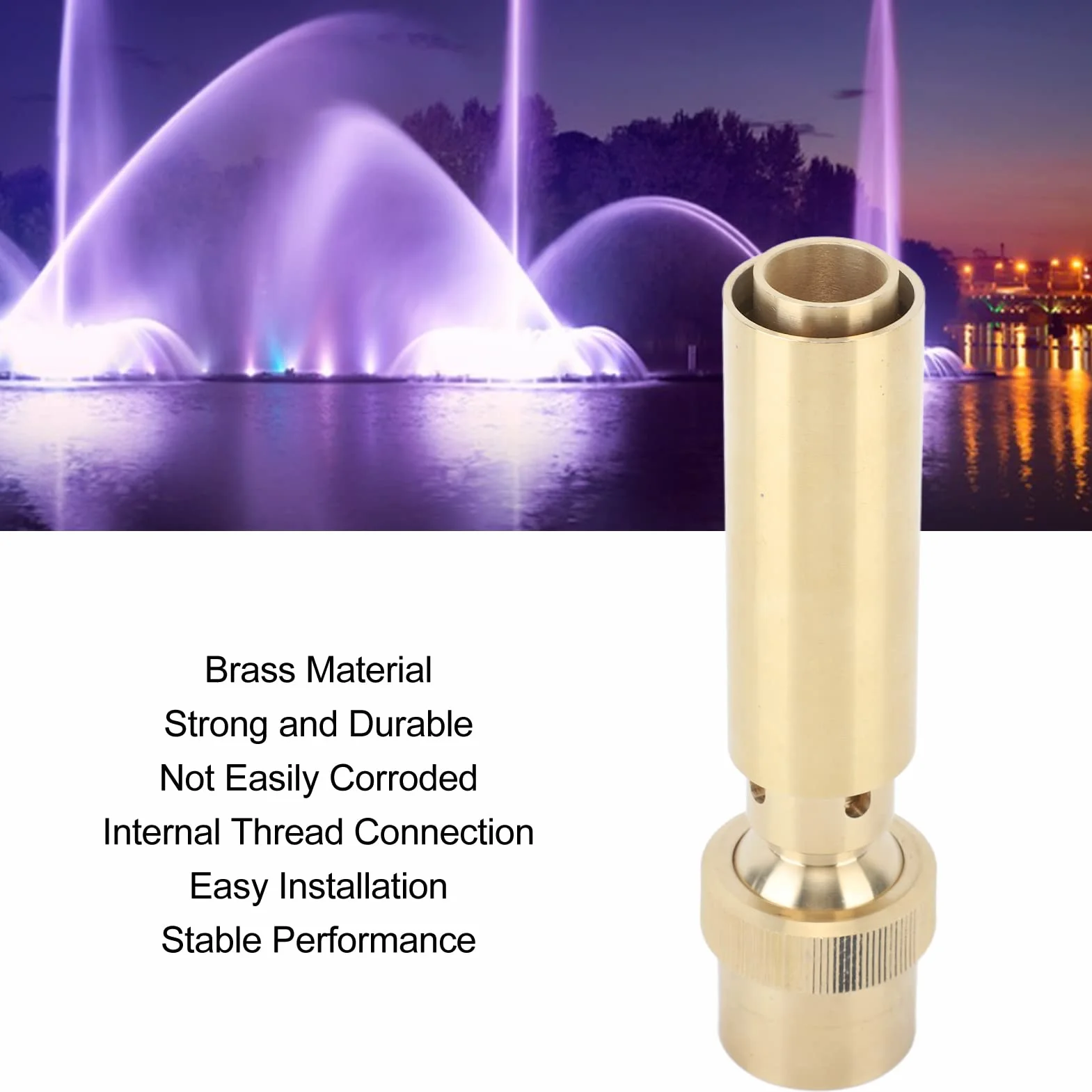 Buse de fontaine en laiton G1 pouce pour bassin de jardin