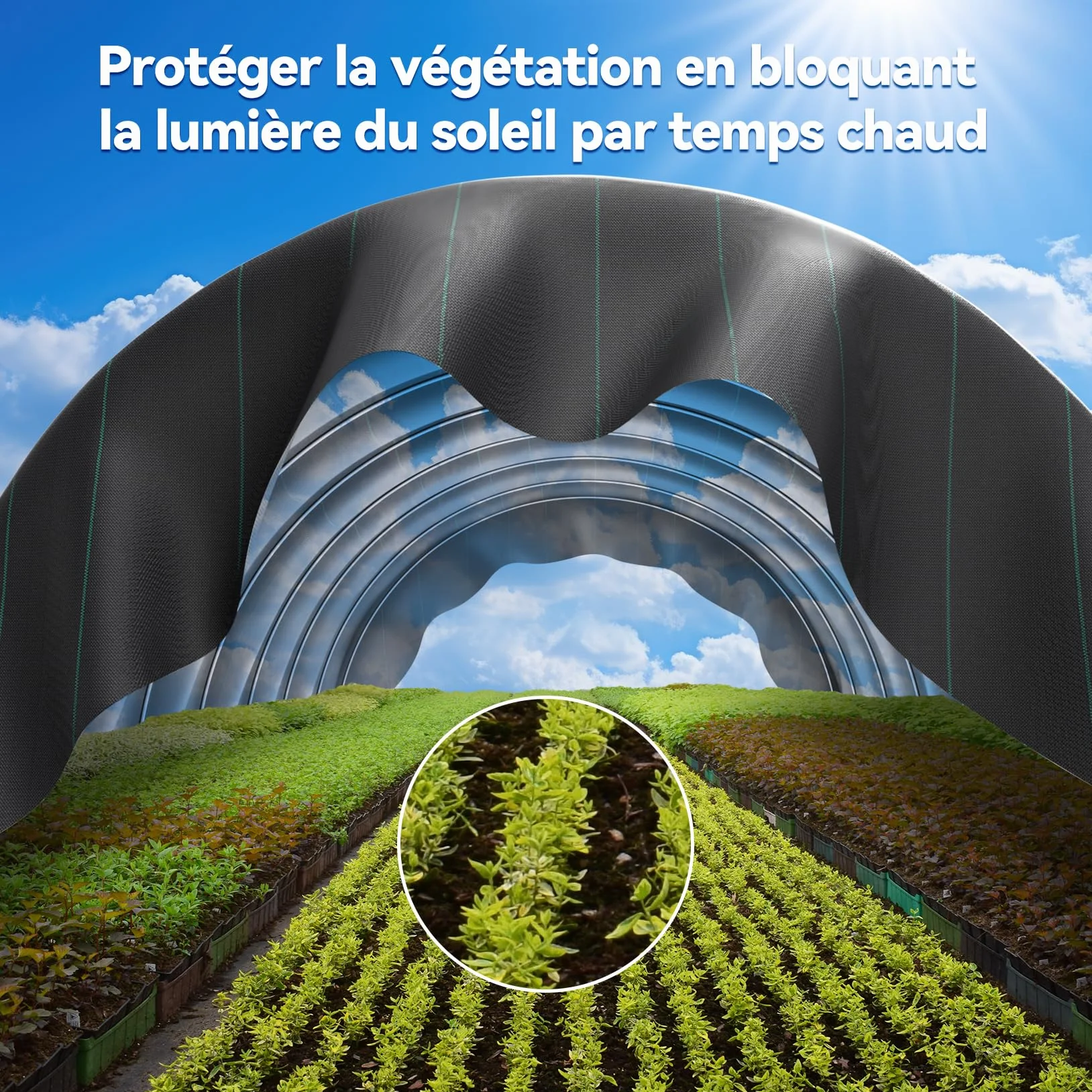 Iropro Toiles de Paillage 2m x 25m 50㎡ Geotextile Anti Mauvaises Herbes Perméable à l'eau Résiste UV Noir