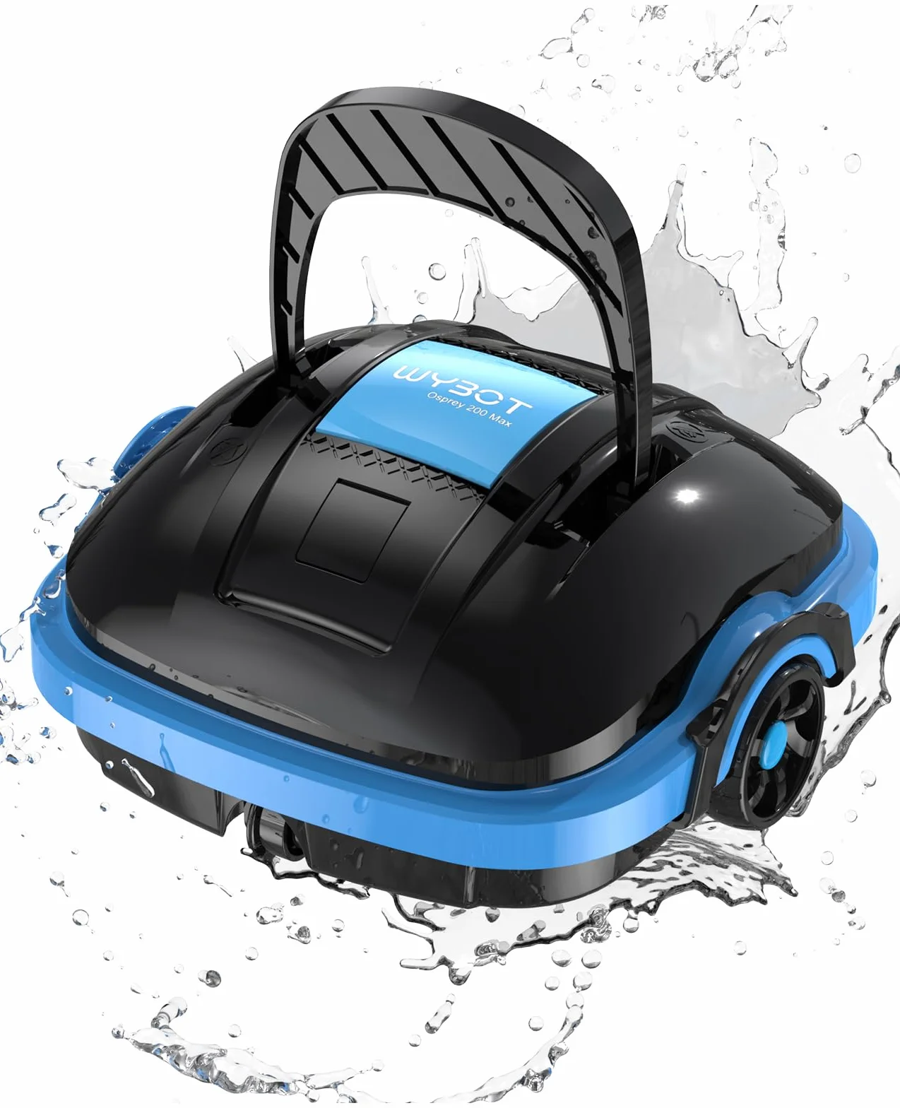 WYBOT Osprey 200 Robot Piscine sans Fil, Aspirateur Automatique Moteurs Doubles, Filtration 180 µm, pour Piscines Hors Sol 50m² Noir
