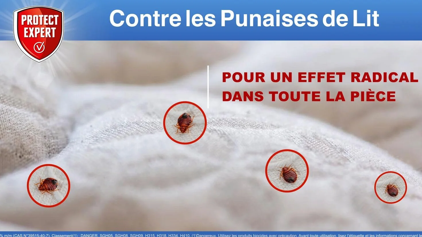 PROTECT EXPERT Lot de 2 Fumigènes Anti-Punaise De Lit 10g - Élimine Larves Punaises Acariens Action Choc