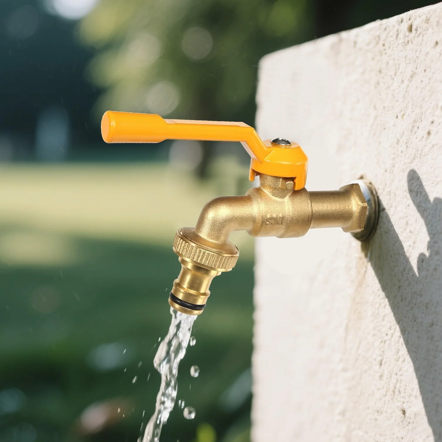 Robinet de Jardin en Laiton 1/2'' Résistant au Gel pour Réservoir Seau de Pluie