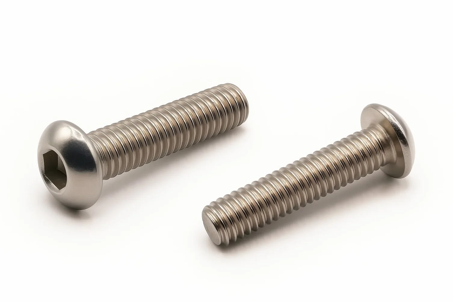 Vis INOX M8x20 mm tête bombée BTR Ø 8x20 mm | Vis cylindrique M8 x 20 mm BHC à 6 pans creux (clé allen) | Acier Inoxydable A2-70 (V2A/304) | DIN ISO 7380-1 : LOT DE 5 Pcs