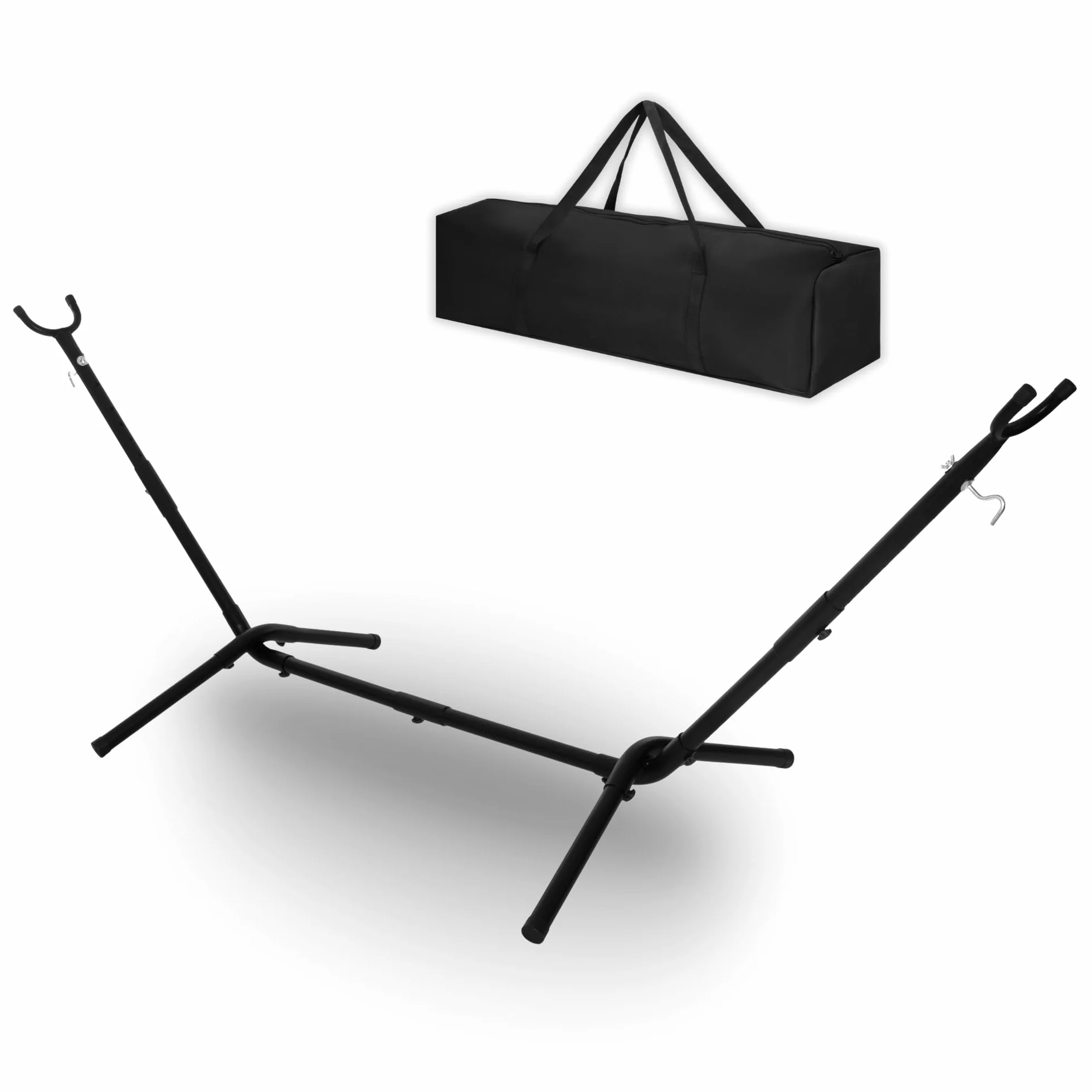 Armature de hamac en métal 120 kg Noir avec sac de transport