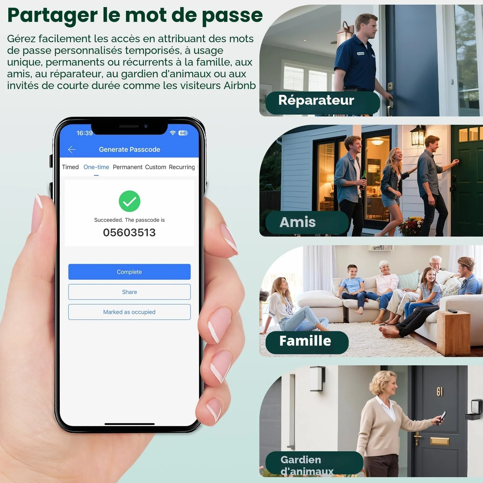 Boîte À Clés Intelligente Grand Format Avec Verrou TTLock Bluetooth Code Secret Murale