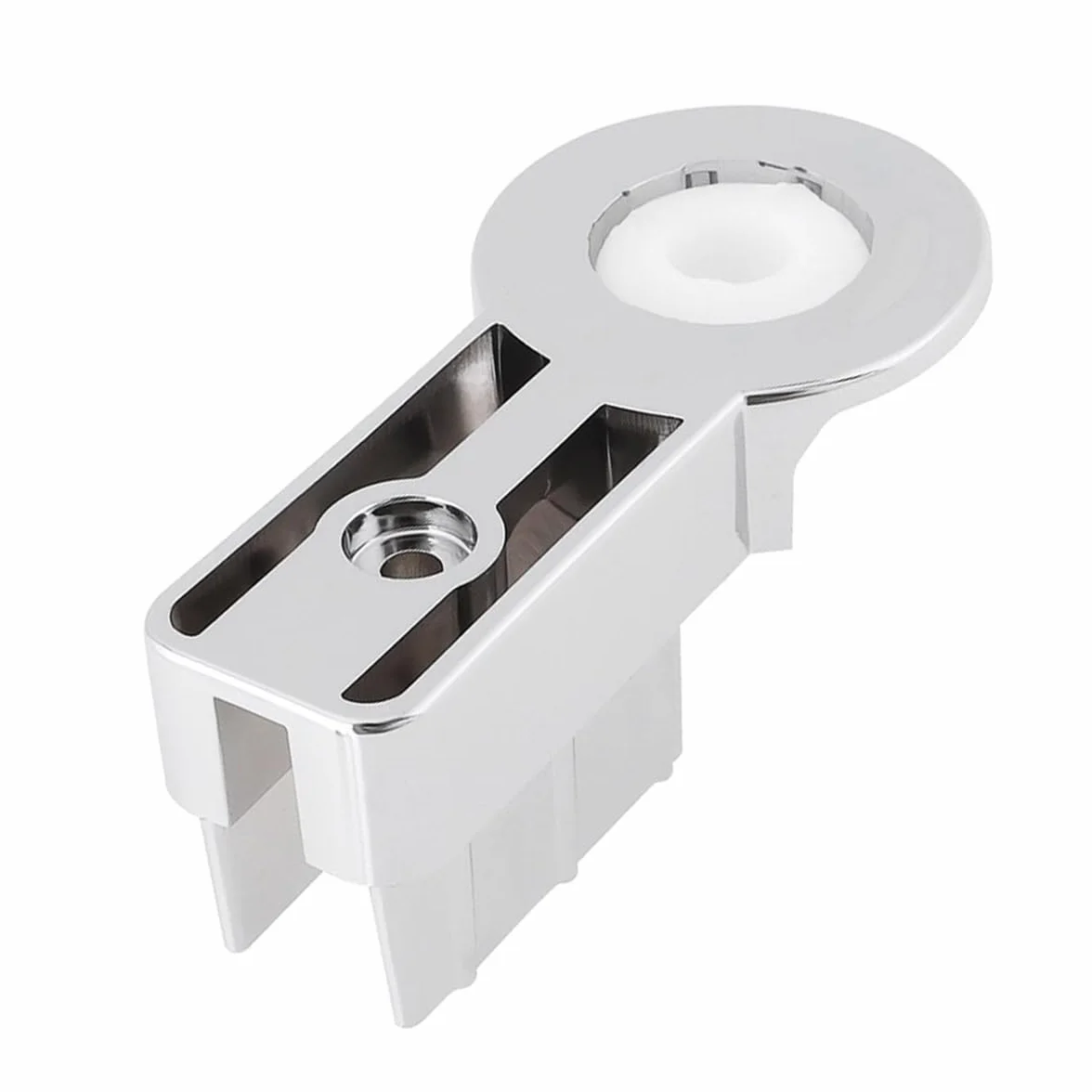 1 paire de charnières de paroi de douche en ABS chromé – G/D pour supports de salle de bain en verre de 6 mm avec système de serrage