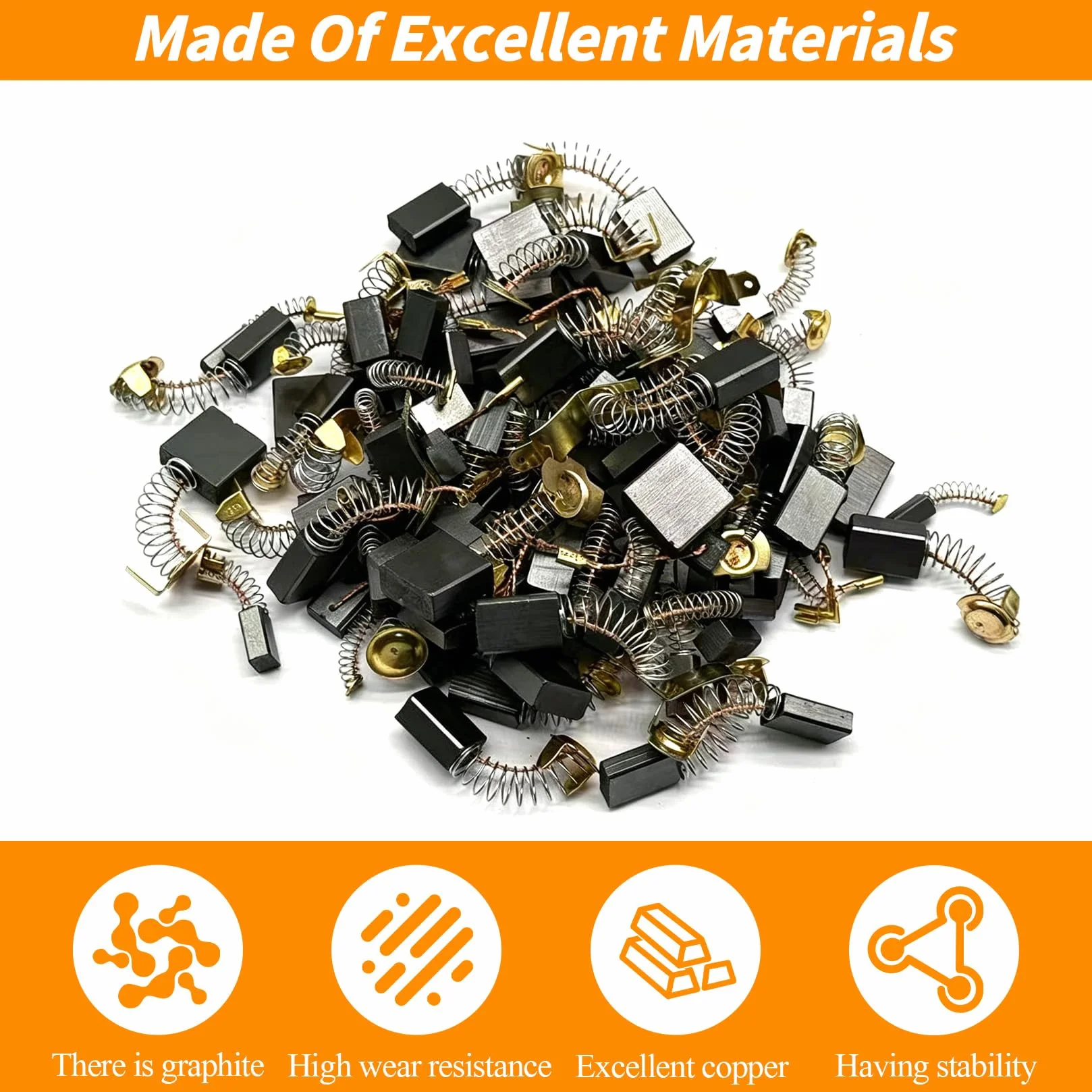 Balais de charbon Forbabe, lot de 100, pour outils électroportatifs, meuleuses d'angle, perceuses et autres outils