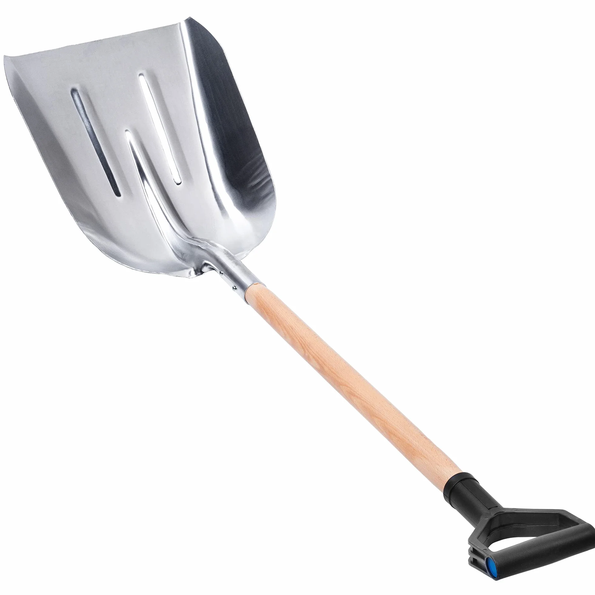 KADAX Pelle à Sable Long Manche Bois Neige Bords Arrondis Aluminium
