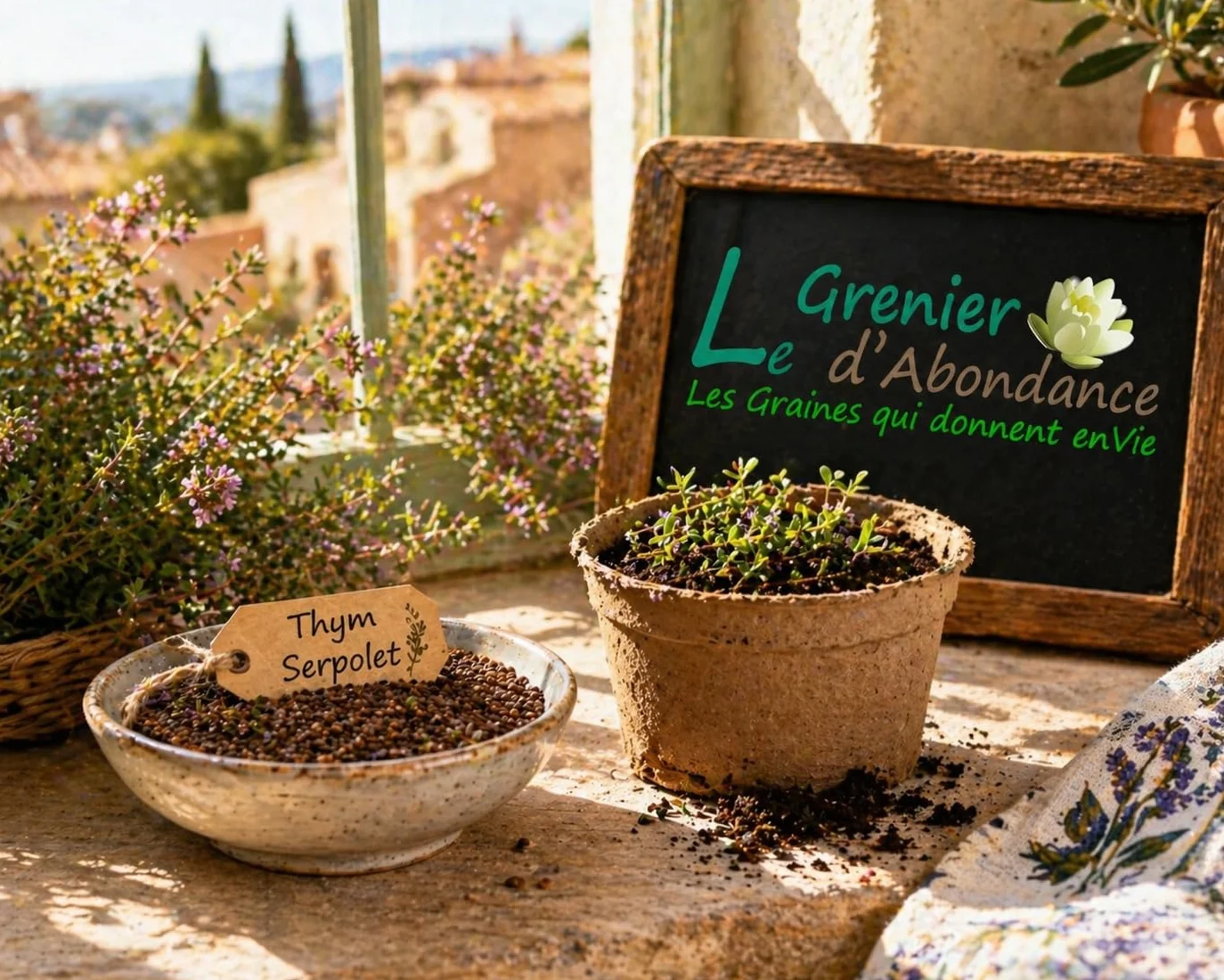 Le Grenier d'Abondance THYM SERPOLET Thymus serpylum 100 graines Aromatiques à semer