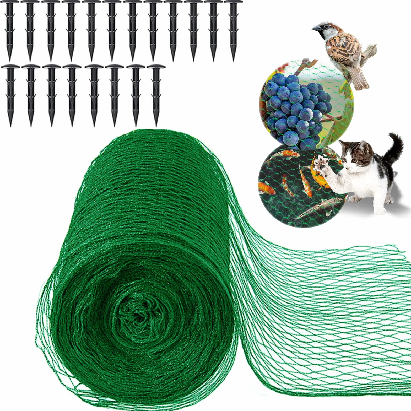 Filet Anti Oiseaux 4M x 12M Filet de Protection Jardin Plantes Fruits Fleurs