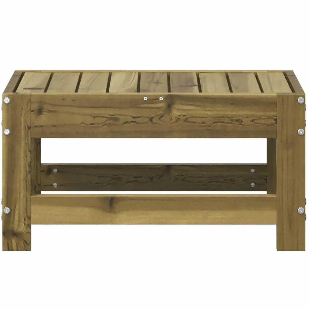 Tabouret de jardin 62 x 30 x 32 cm bois de pin imprégné autoclave design modulaire meubles extérieur balcon terrasse