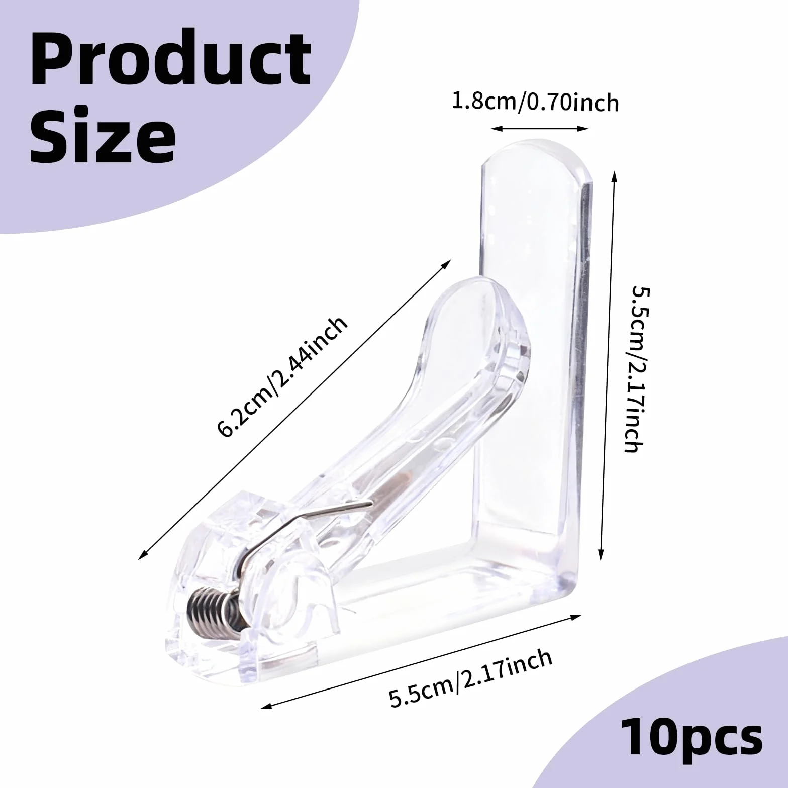 Pinces pour Nappe en Plastique avec Ressort Lot de 10, Idéales pour Tables jusqu’à 45 mm d’Épaisseur, Résistantes aux Intempéries