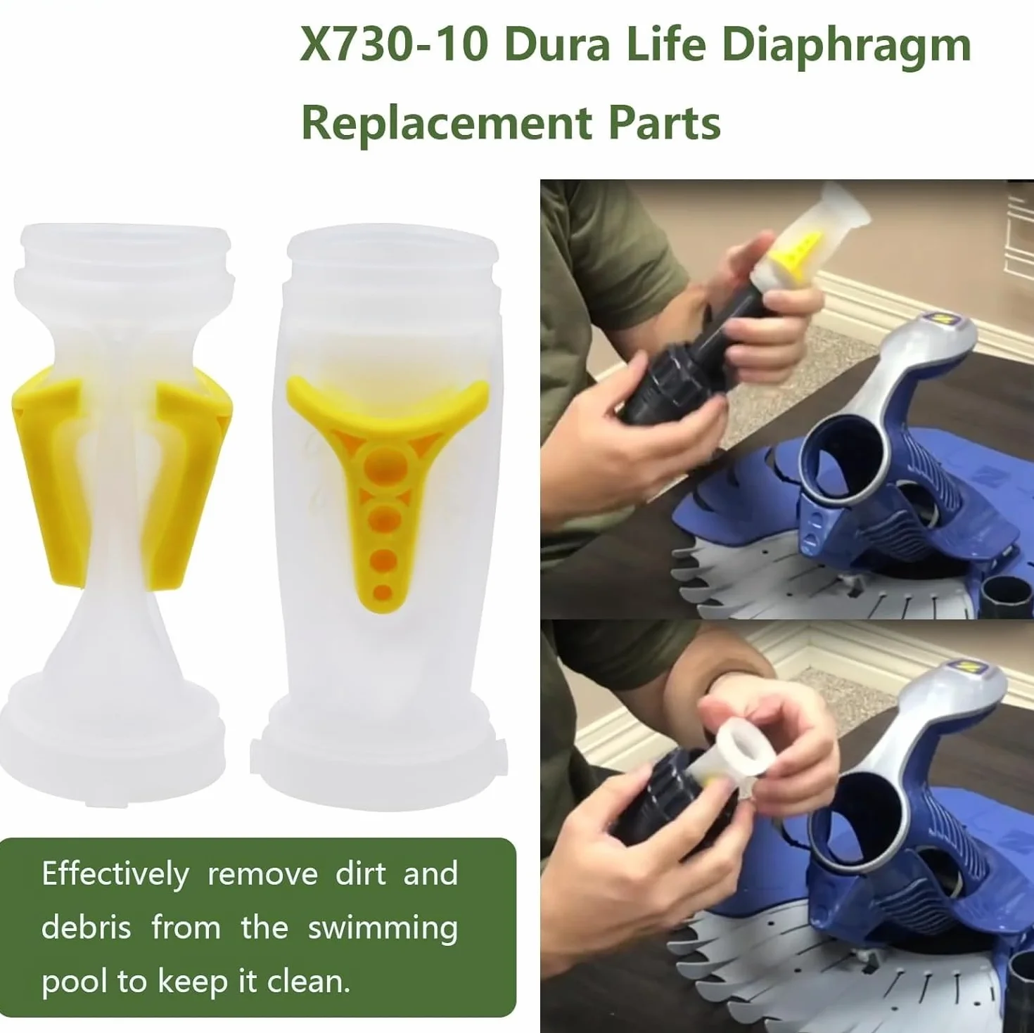 Dura Life Lot de 2 membranes de rechange compatibles Zodiac Baracuda X73010