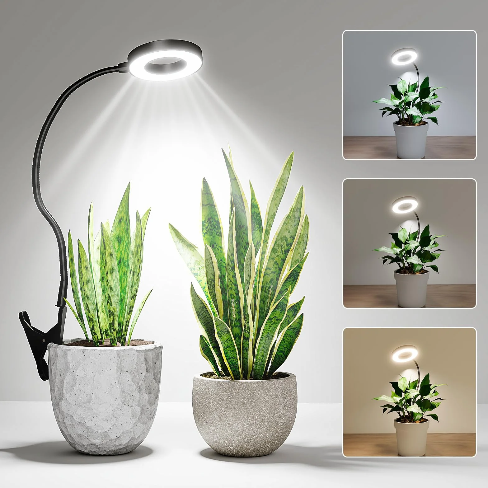 Bamworld Lampe horticole LED Spectre Complet Minuterie Intensité Réglable USB Plante Intérieur Croissance