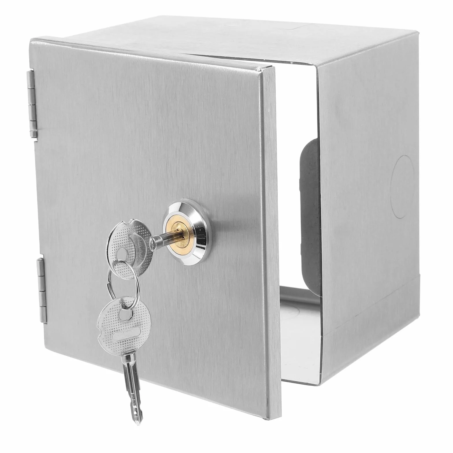UKCOCO Boîtier de Prise Étanche avec Serrure : Boîtier de Prise en Acier Inoxydable de Type 86, de Mural Extérieur, Couvercle de Panneau de pour Usage Industriel, Commercial Et Résidentiel.