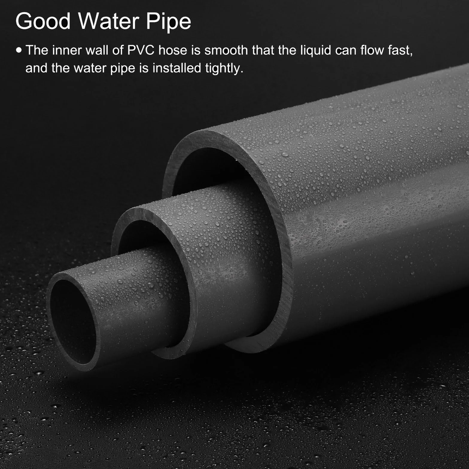 QUARKZMAN Tuyau Rigide PVC Tube Rond Tuyau Matériel Tuyauterie 15.4mm ID 20mm OD 9" Longueur Gris Clair Haute Résistance Aux Chocs pour Tuyau D'Eau, Bricolage, Gaine Câble 2Pièces