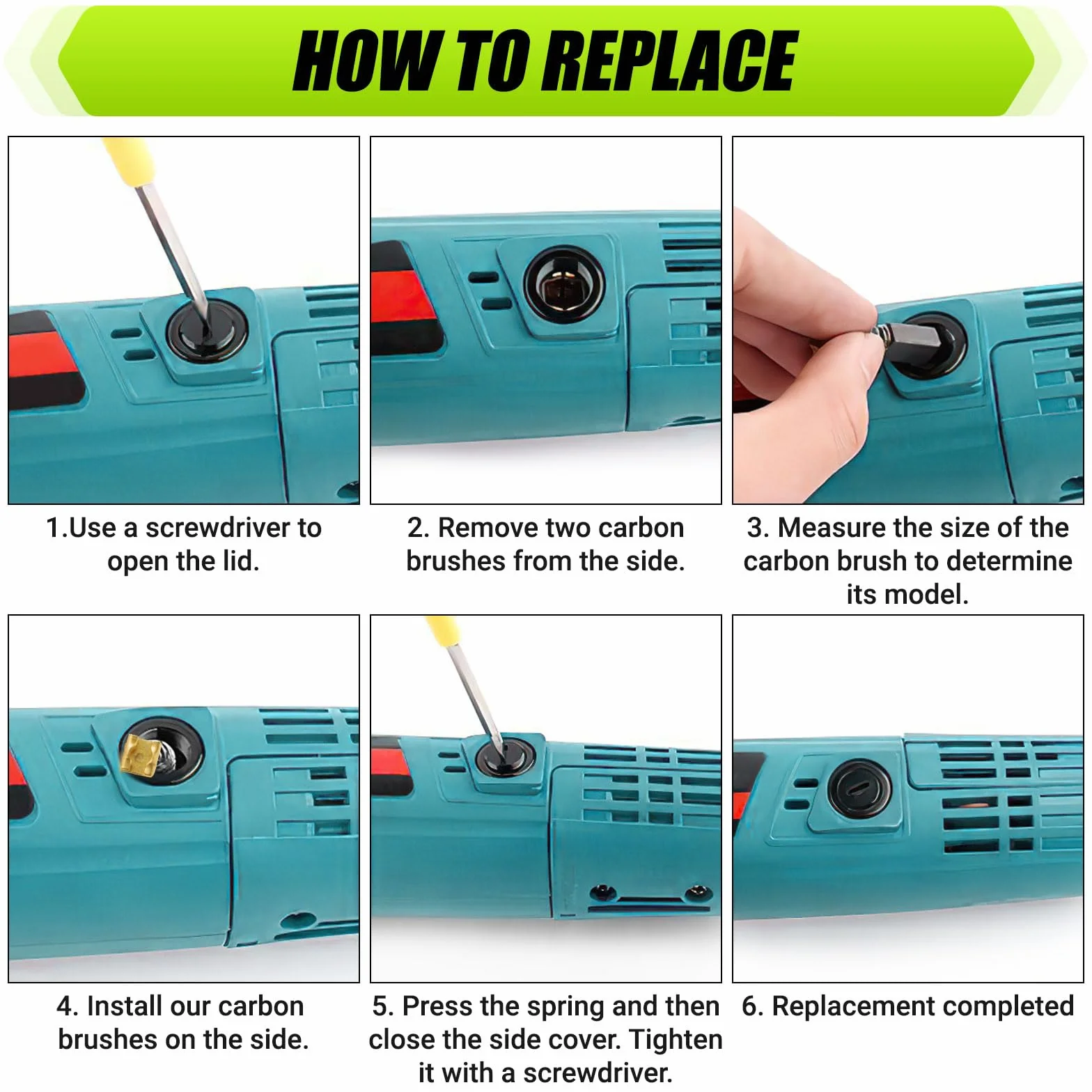 76 Pièces Balais de Charbon Machine Electrique+2 Pièces Balais de Charbon pour MAKITA, Brosses de Carbone Ponceuses Charbons Moteur Dureté Elevée, pour Meuleuse Scies D'angle etc-9 Tailles