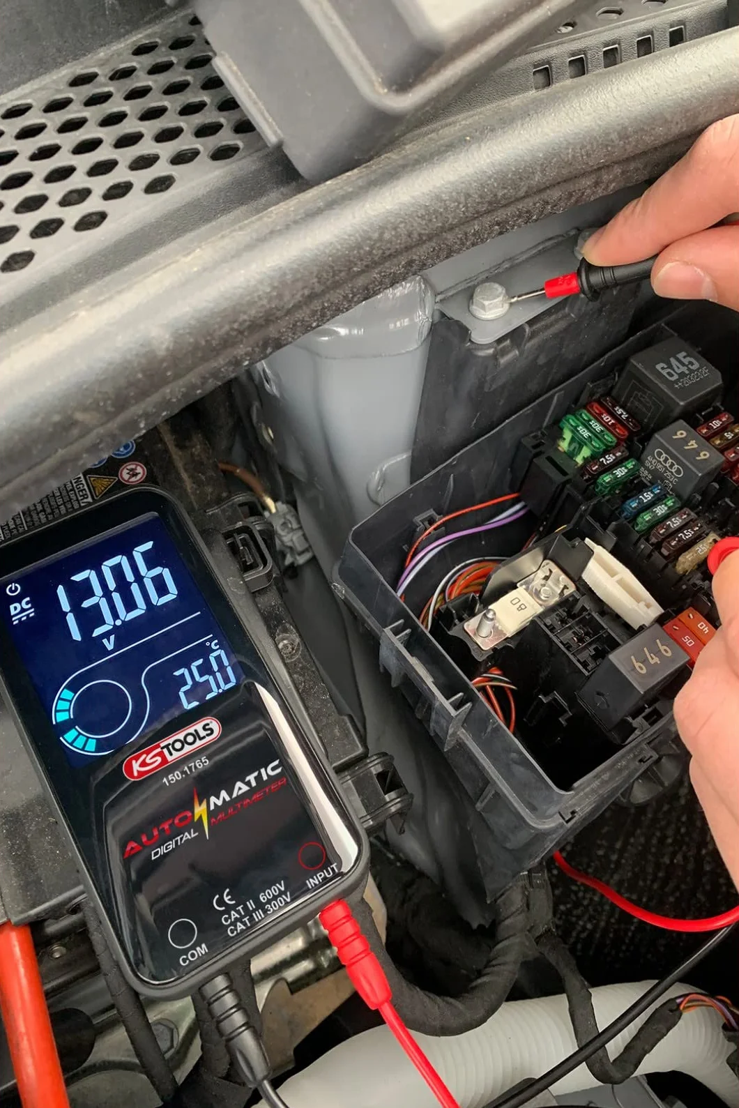 KS TOOLS Multimètre numérique automatique, pointes de test incluses 150.1765