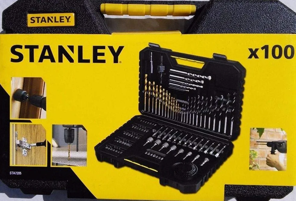 STANLEY Juego de 100 piezas atornillar taladrar en maletín pour pros bricoleurs