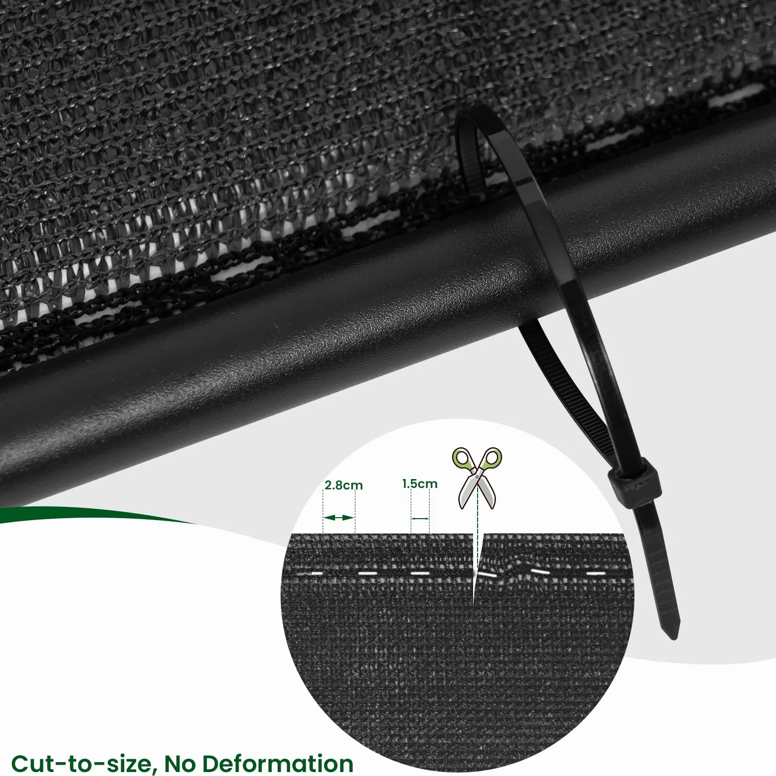 WOLTU Brise Vue Jardin Extérieure HDPE 280g/m² 1,5x10 m Anthracite Protection Soleil Vent UV