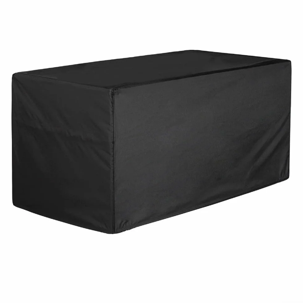 Housse de coffre de terrasse en tissu Oxford imperméable 130x60x71 cm noir