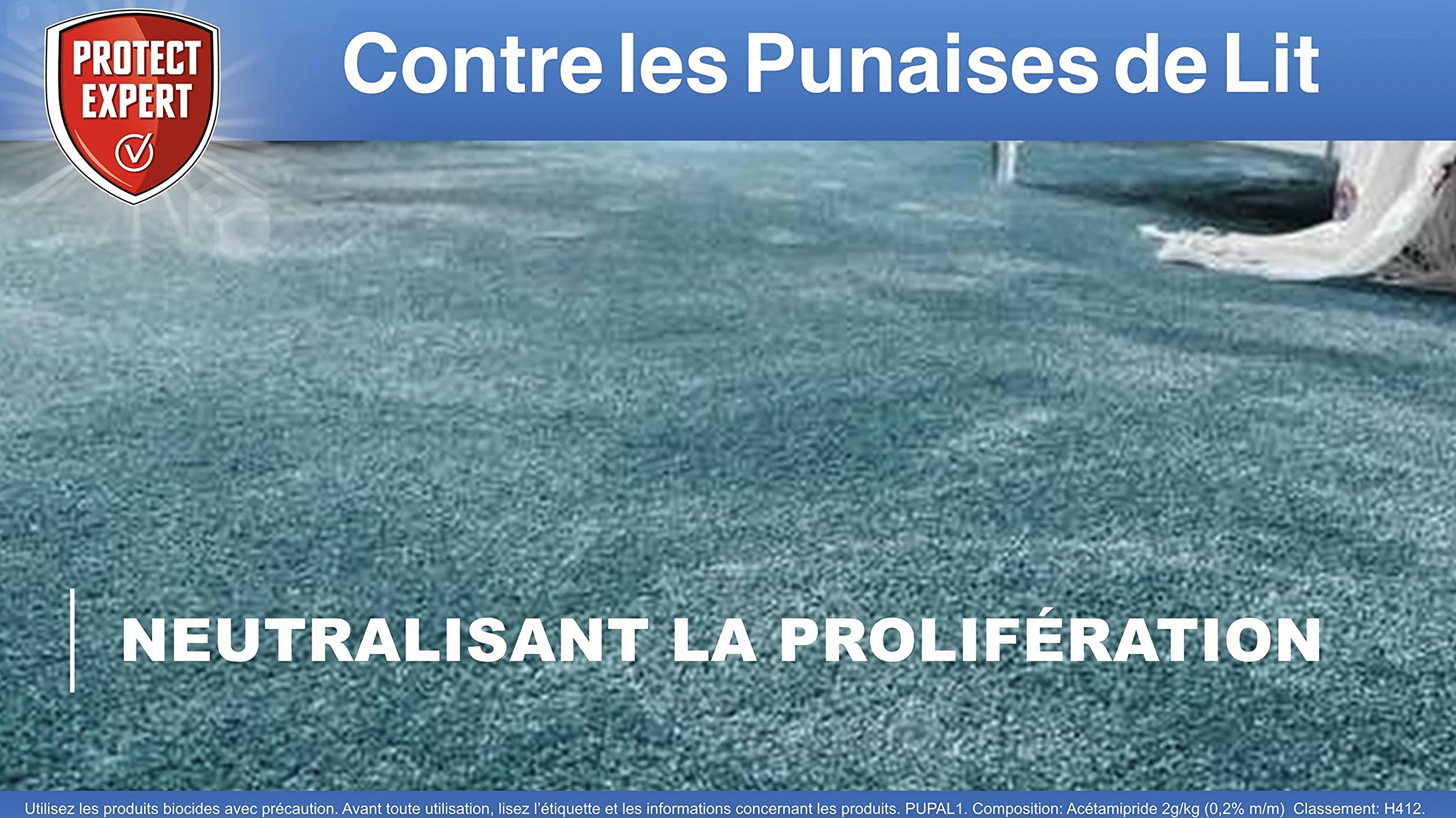 PROTECT EXPERT Anti Punaises De Lits & Acariens 1L - Élimine Larves et Adultes - Efficacité Longue Durée