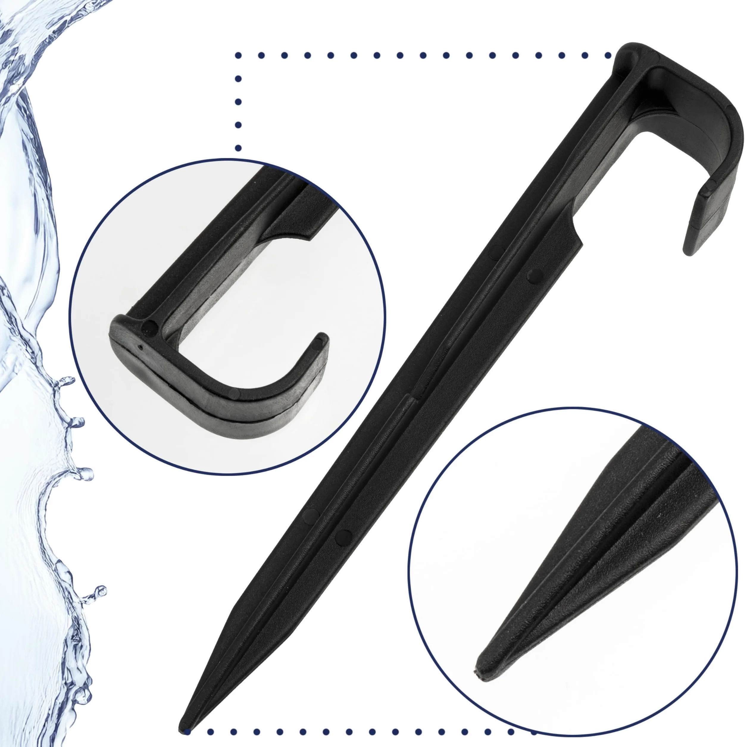 AERZETIX Lot de 25 piquets fixation tuyau goutte à goutte Ø16 mm avec goutteurs incorporés système irrigation arrosage automatique