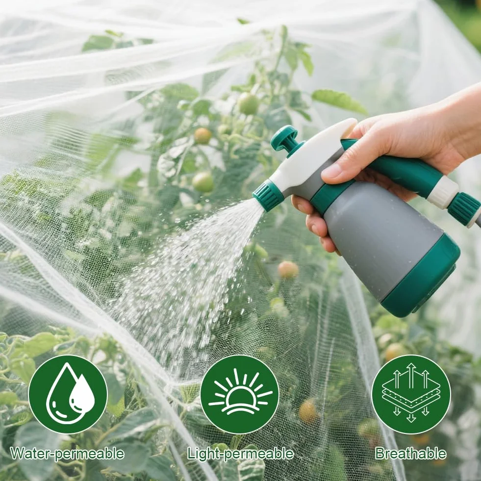 AOOWU Filet de protection pour légumes 2 x 5 m, à mailles fines, contre les oiseaux, blanc