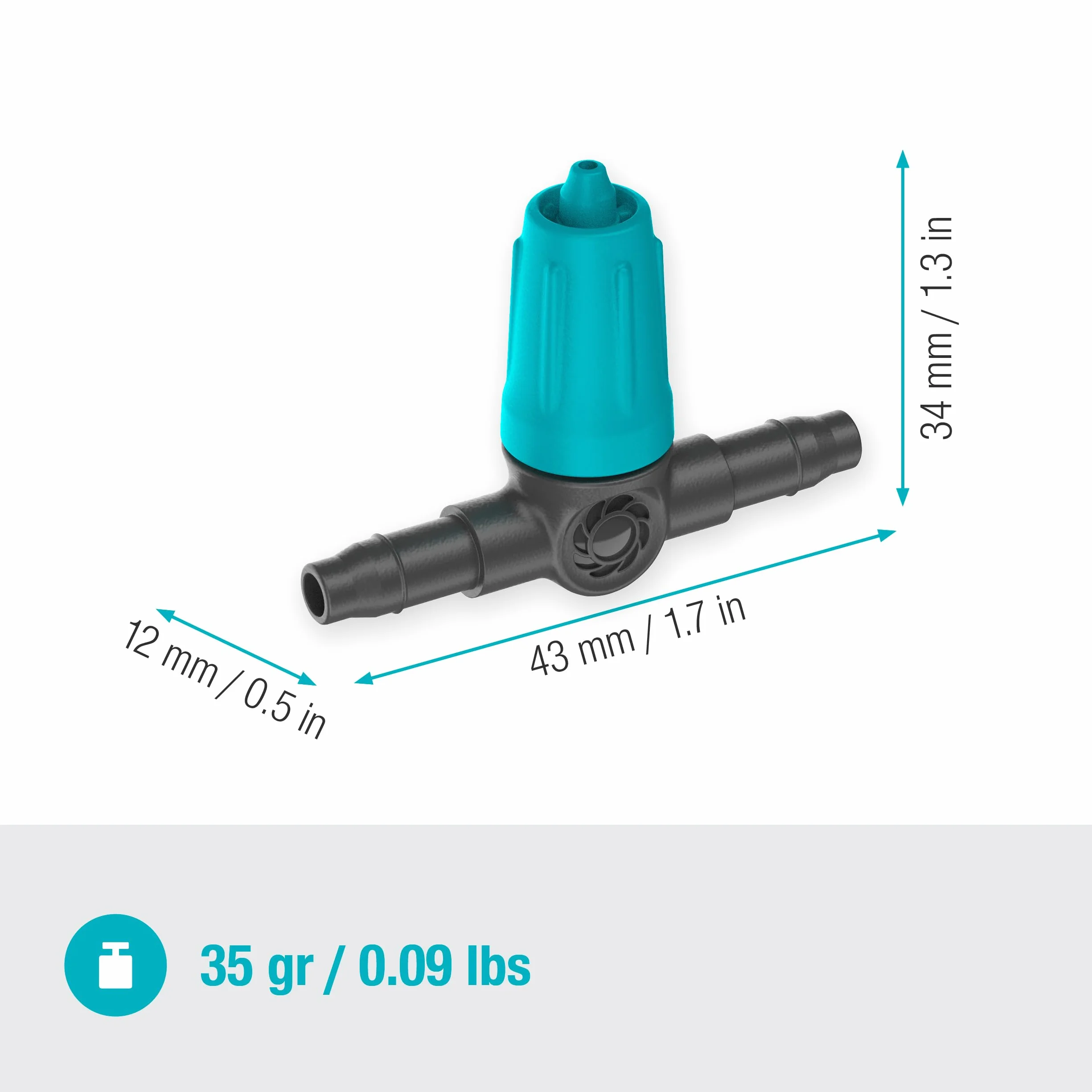 Gardena Adjustable Inline Drip Head 0–15 l/h
