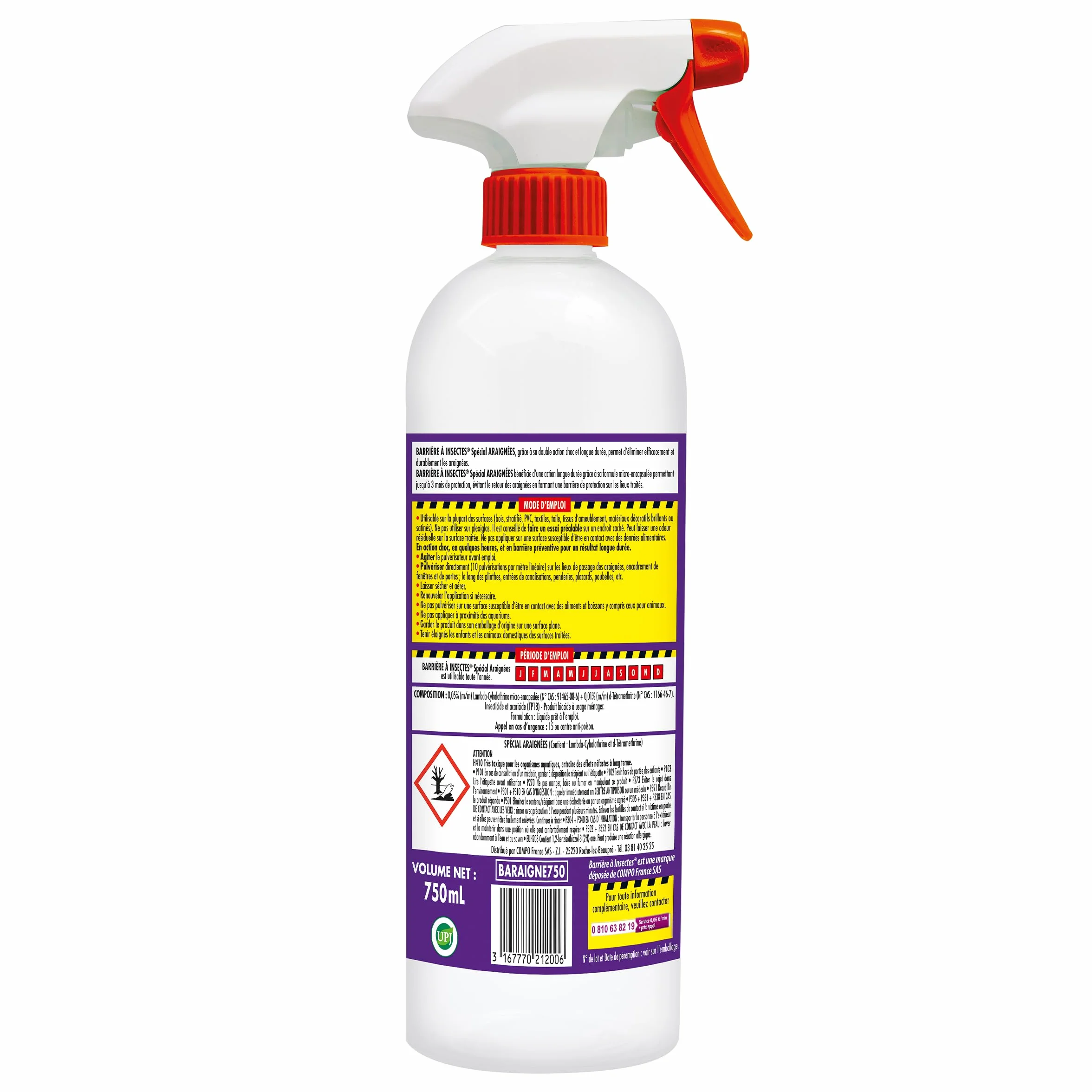 Barrière à Insectes Spécial Araignées 750 mL