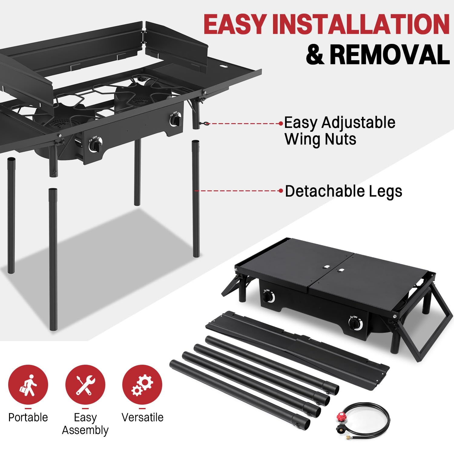 High-Output Two-Burner Propane Outdoor Stove