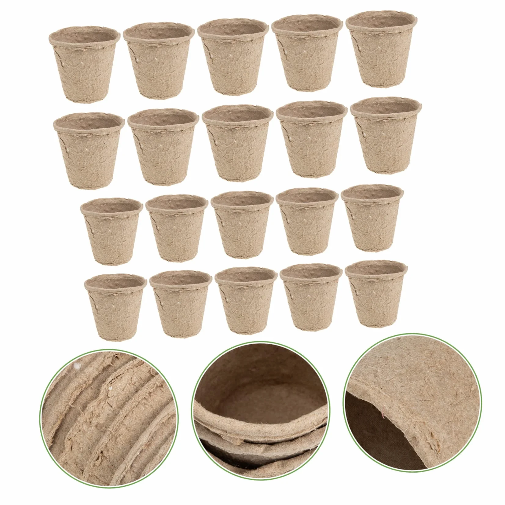 ORFOFE 40 pièces Pots de Semis Biodégradables Papier Pulp Ronds pour Jardinage