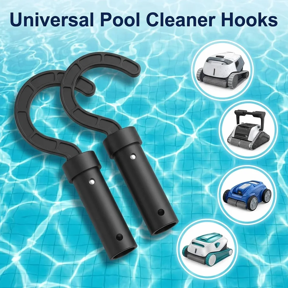 Universal Crochet Robot Piscine, Crochets pour Robots Nettoyeur de Piscines, Perches Télescopiques Accessoire