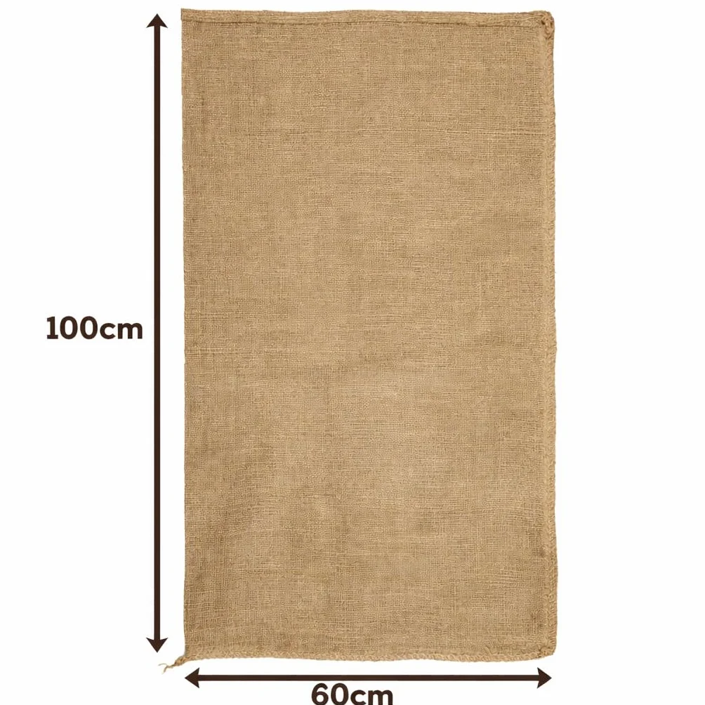 La Cordeline Lot 2 Sacs en Toile de Jute Naturelle 60 x 100cm 50 Kg Stockage Jardin