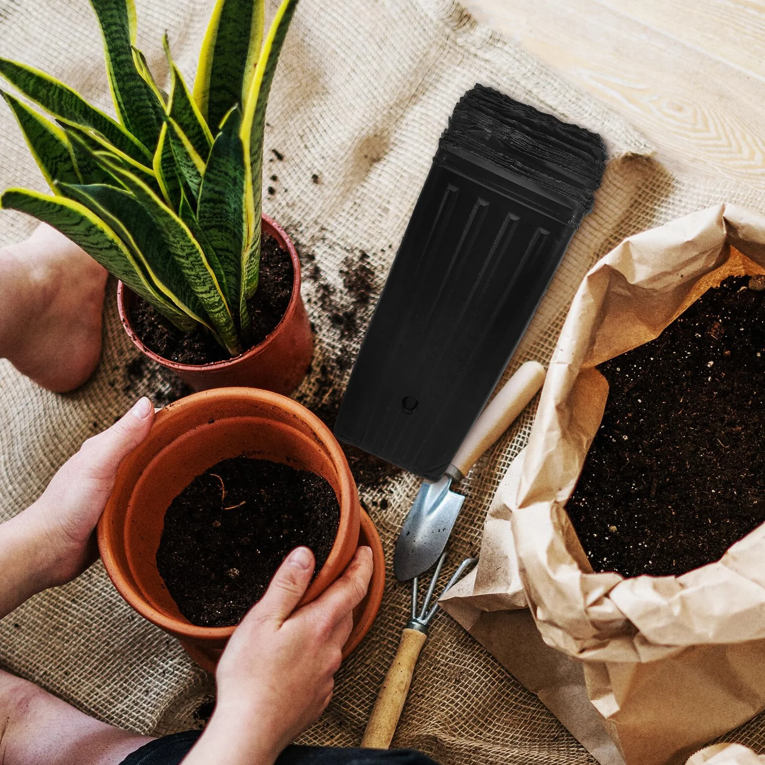 COLLBATH 30 pièces Tasses Pots Démarrage Plantes Légumes Fleurs Lot Drainage Respirabilité Jardinage Intérieur