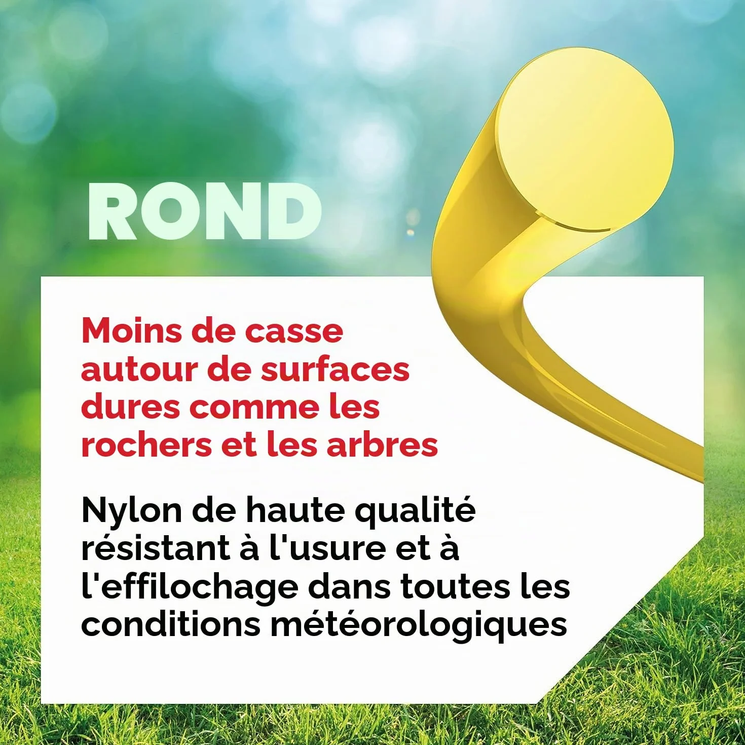 Fil de débroussailleuse Oregon Jaune Rond 3mm 3.0mm x 169m Haute Résistance