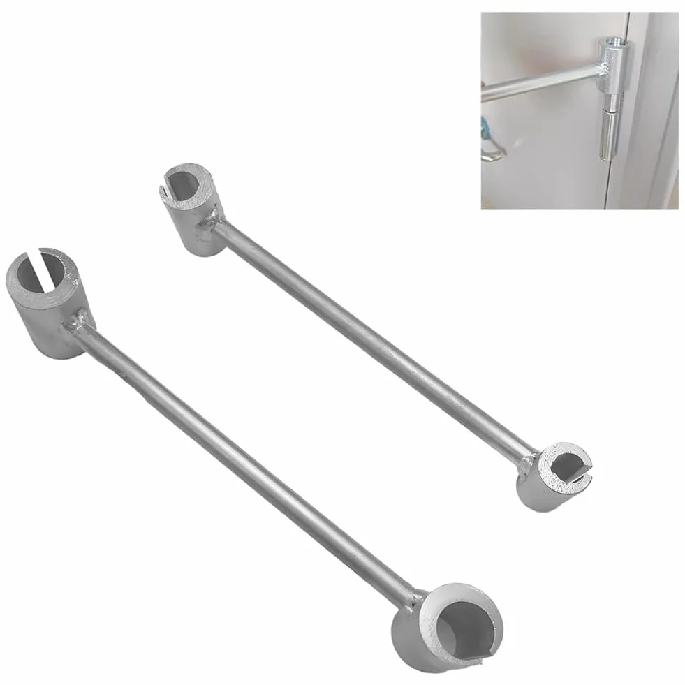 Outil de Réglage de Charnière de Porte 2 Pièces, Outil de Réparation de Charnière de Porte Commerciale, Métallique Argent