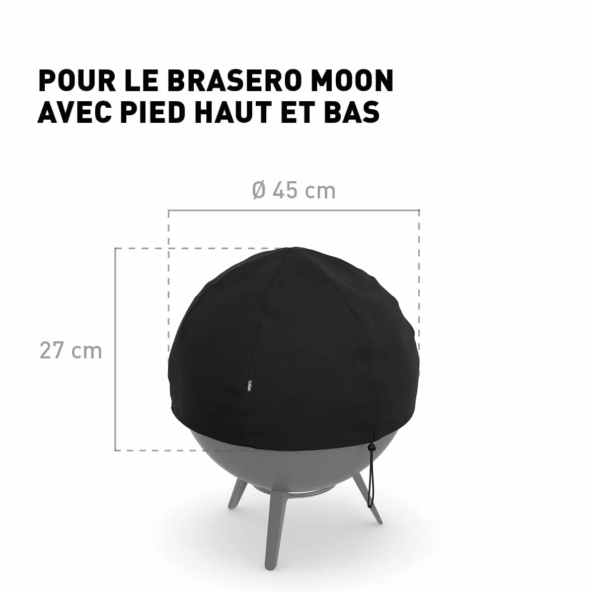 Höfats Housse Moon Protection ajustée résistante intempéries UV bloqueur cordon entretoises indéformables