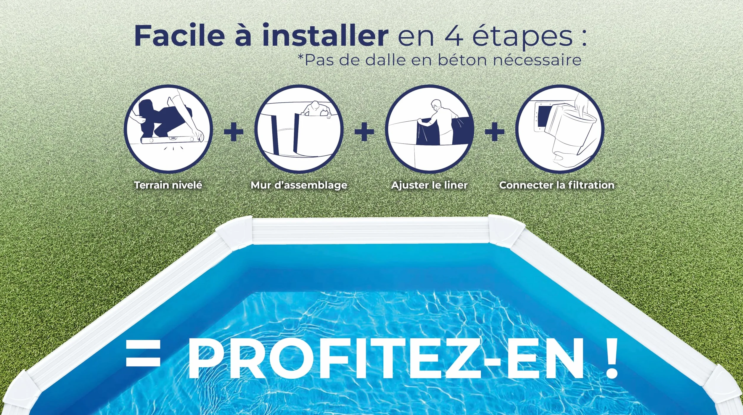 Piscine Hors-Sol Ovale Acier 500x300x120cm Bora Bora GRE KITPROV503