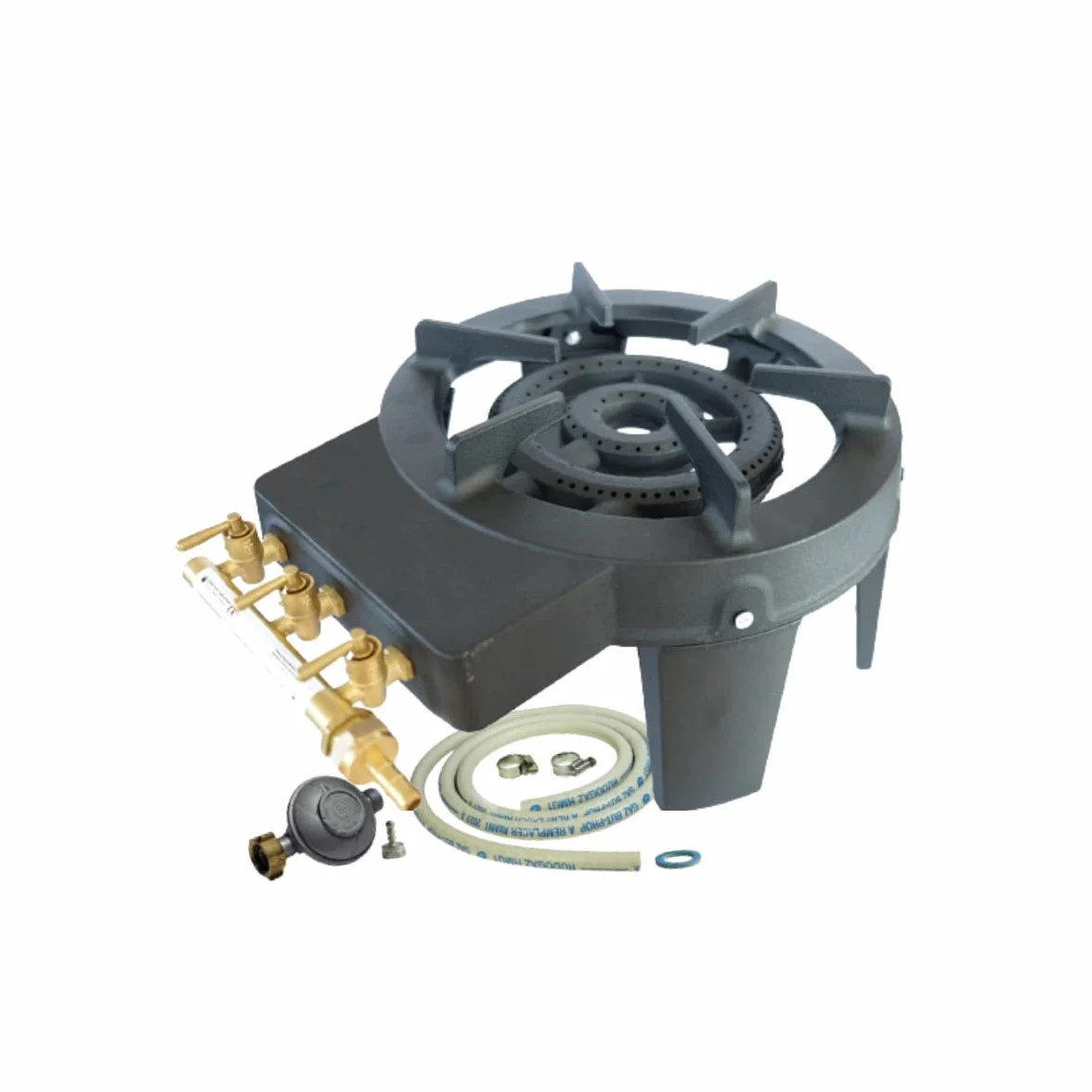 Rechaud Gaz Fonte 9.8 kW 4 Pieds 3 Robinets Cuisson Extérieure Camping